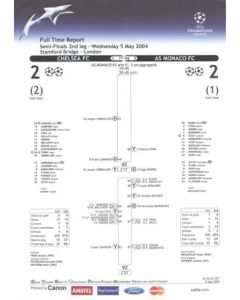 Chelsea v Monaco Full Time Report 05/05/2004 Champions League Semi-Final