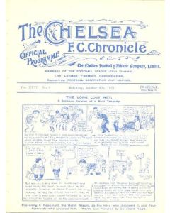 Chelsea v Newcastle United official programme 08/10/1921