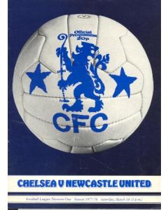 Chelsea v Newcastle United official programme 18/03/1978