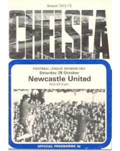 Chelsea v Newcastle United official programme 28/10/1972