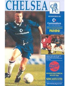 Chelsea v Newcastle United official programme 28/10/1992