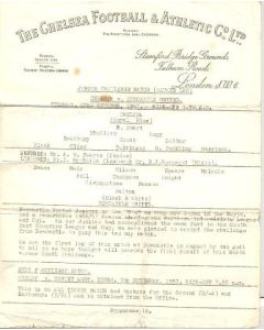 Chelsea v Newcastle United official programme 22/10/1957 Junior Challenge Match atChelsea - Very Rare!