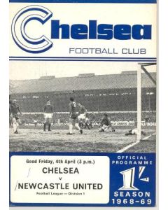 Chelsea v Newcastle United official programme 04/04/1969