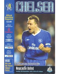 Chelsea v Newcastle United official programme 09/11/2003 Premier League