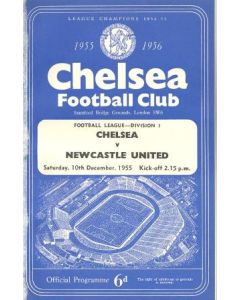 Chelsea v Newcastle United official programme 10/12/1955
