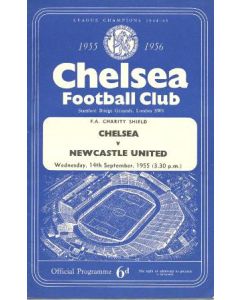 Chelsea v Newcastle United official programme 14/09/1955