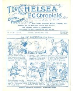 Chelsea v Newcastle United official programme 20/01/1923
