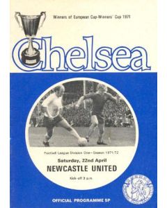 Chelsea v Newcastle United official programme 22/04/1972