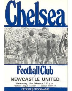 Chelsea v Newcastle United official programme 25/02/1970 Football League