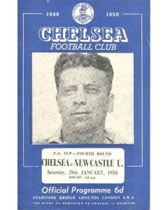 Chelsea v Newcastle United official programme 28/01/1950