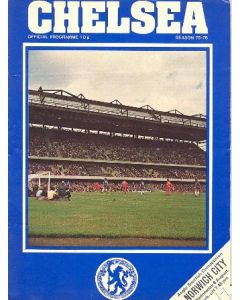 Chelsea v Norwich City official programme 06/08/1975