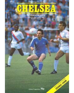 Chelsea v Norwich City official programme 23/08/1986 Football League