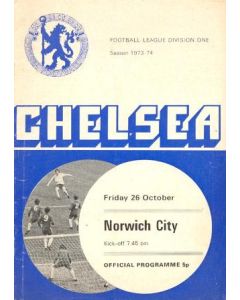 Chelsea v Norwich City official programme 26/10/1973