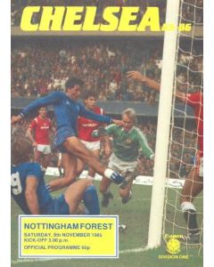 Chelsea v Nottingham Forest official programme 09/11/1985