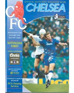Chelsea v Nottingham Forest official programme 25/01/1995