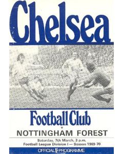 Chelsea v Nottingham Forest official programme 07/03/1970 Football League