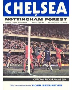 Chelsea v Nottingham Forest official programme 07/04/1979