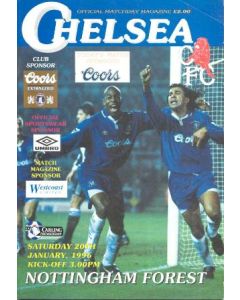 Chelsea v Nottingham Forest official programme 20/01/1996