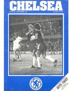 Chelsea v Nottingham Forest official programme 06/09/1975