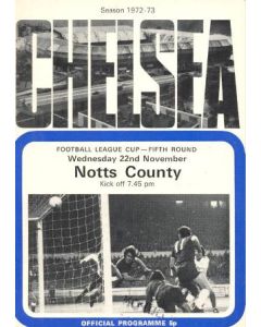 Chelsea v Notts County official programme 22/11/1972