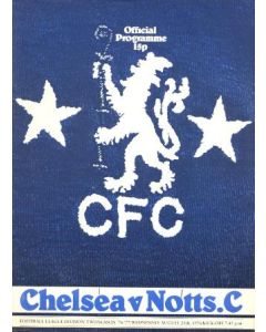 Chelsea v Notts County official programme 25/08/1976