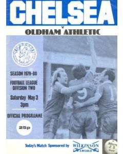 Chelsea v Oldham Athletic official programme 03/05/1980