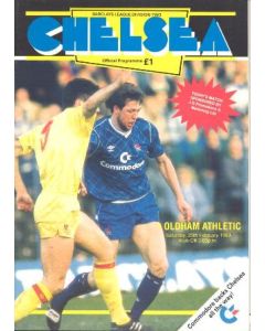 Chelsea v Oldham Athletic official programme 25/02/1989