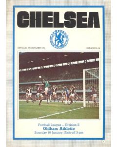 Chelsea v Oldham Athletic official programme 10/01/1976
