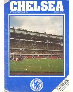 Chelsea v Oxford United official programme 27/08/1975 Football League, reduced price