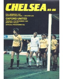 Chelsea v Oxford United official programme 17/12/1985