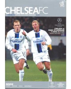 Chelsea v Paris St-Germain official programme 24/11/2004