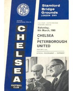 Chelsea v Peterborough United official programme 06/03/1965