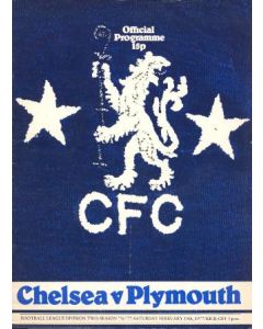 Chelsea v Plymouth official programme 19/02/1977,