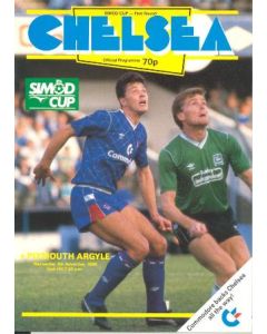 Chelsea v Plymouth Argyle official programme 09/11/1988