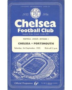 Chelsea v Portsmouth official programme 03/09/1955