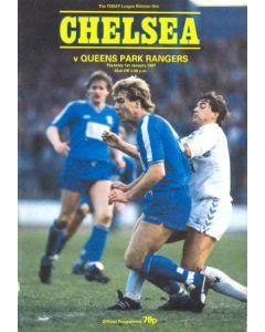 Chelsea v Queen's Park Rangers official programme 01/01/1987
