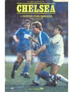 Chelsea v Queen's Park Rangers official programme 01/01/1987, reduced price
