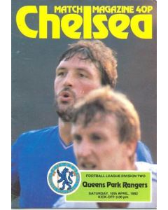 Chelsea v Queen's Park Rangers official programme 10/04/1982
