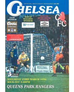 Chelsea v Queen's Park Rangers official programme 23/03/1996