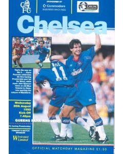 Chelsea v Queen's Park Rangers official programme 25/08/1993