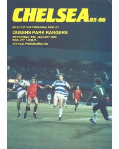 Chelsea v Queen's Park Rangers official programme 29/01/1986