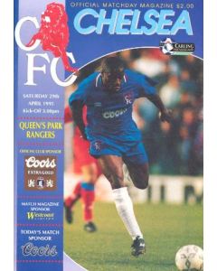 Chelsea v Queen's Park Rangers official programme 29/04/1995