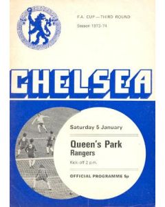 Chelsea v Queen's Park Rangers official programme 05/01/1974