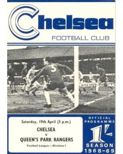 Chelsea v Queen's Park Rangers official programme 19/04/1969