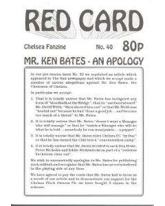Chelsea Red Card Fanzine No:40