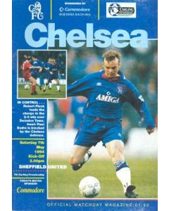 Chelsea v Sheffield United official programme 07/05/1994 Premier League