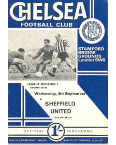 Chelsea v Sheffield United official programme 06/09/1967