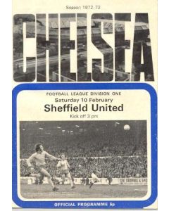 Chelsea v Sheffield United official programme 10/02/1973
