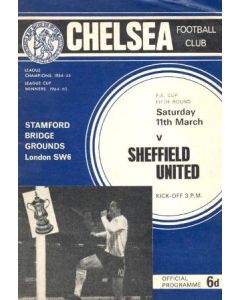 Chelsea v Sheffield United official programme 11/03/1965