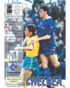 Chelsea v Sheffield United official programme 15/02/1992